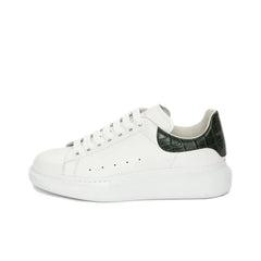 ALEXANDER MCQUEEN OVERSIZED SNEAKER 'WHITE FOREST GREEN EMBOSSED CROCO'
