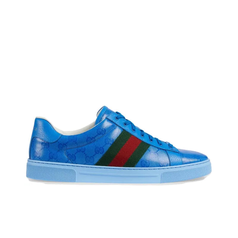 GUCCI ACE 'GG CRYSTAL CANVAS - BLUE'