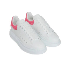 ALEXANDER MCQUEEN OVERSIZED SNEAKER 'WHITE PINK GLITTER'