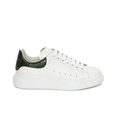ALEXANDER MCQUEEN OVERSIZED SNEAKER 'WHITE FOREST GREEN EMBOSSED CROCO'