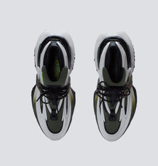 Unicorn low-top trainers in neoprene and calfskin /Khaki