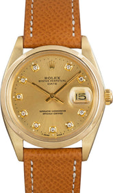 Rolex Date 1503 Champagne Diamond Dial