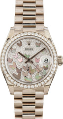 Rolex Datejust 31 Ref 278289 Diamond Paved Butterfly Dial