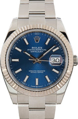 Rolex Datejust 41 Ref 126334 Blue Chromalight Dial