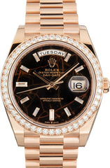 Rolex Day-Date 40 Ref 228345 Eisenkiesel Diamond Dial