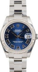 Rolex Datejust 178274 Blue Roman Dial