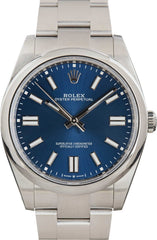 Rolex Oyster Perpetual 41 Ref 124300 Blue Dial