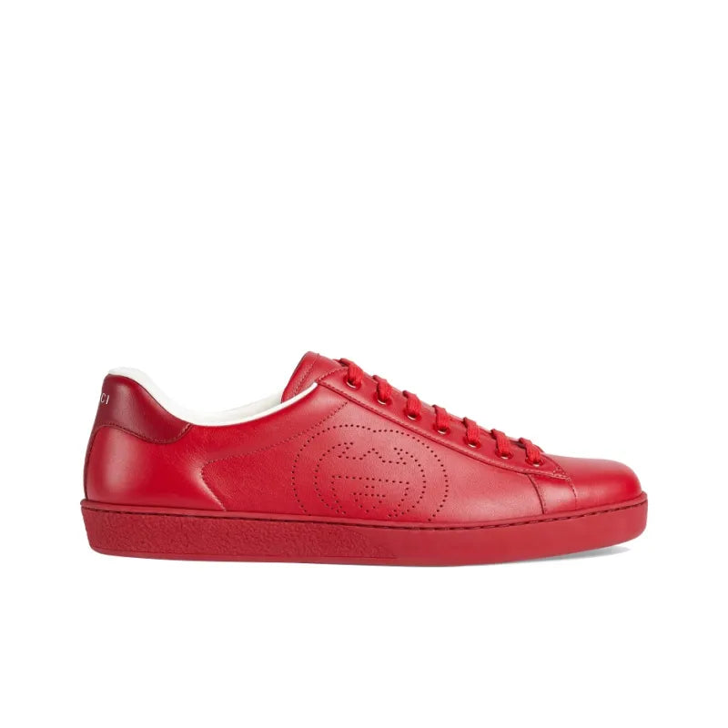 GUCCI ACE 'INTERLOCKING G - HIBISCUS RED'