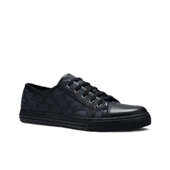 GUCCI GG CANVAS LOW 'GREY BLACK'