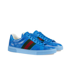 GUCCI ACE 'GG CRYSTAL CANVAS - BLUE'