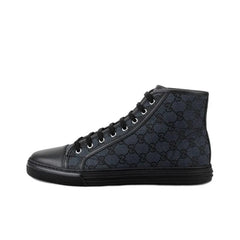 GUCCI GG CANVAS HIGH TOP 'GREY BLACK'
