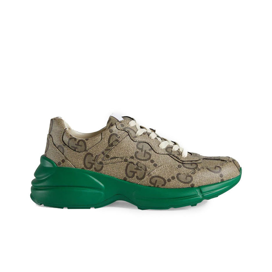 GUCCI 100 RHYTON 'BEIGE GREEN MONOGRAM'