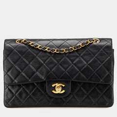 Chanel Black Medium Classic Lambskin Double Flap Bag