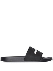 Balenciaga logo-embossed pool slides