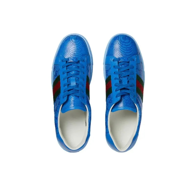 GUCCI ACE 'GG CRYSTAL CANVAS - BLUE'