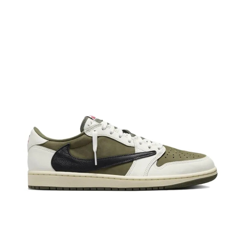JORDAN 1 RETRO LOW OG SP X TRAVIS SCOTT 'MEDIUM OLIVE / REVERSE OLIVE'