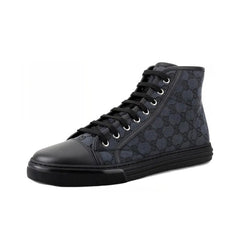 GUCCI GG CANVAS HIGH TOP 'GREY BLACK'