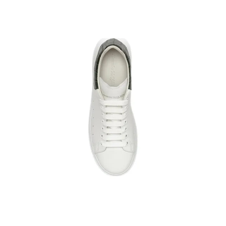 ALEXANDER MCQUEEN OVERSIZED SNEAKER 'WHITE FOREST GREEN EMBOSSED CROCO'