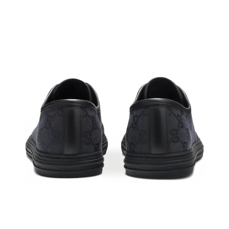 GUCCI GG CANVAS LOW 'GREY BLACK'