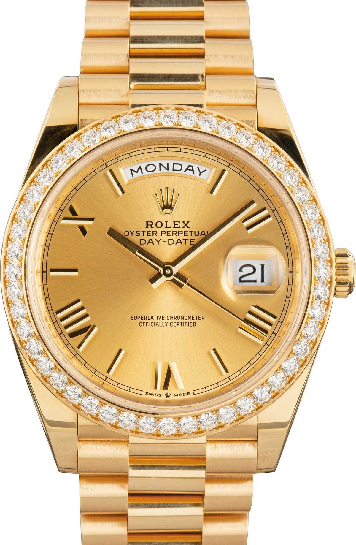 Rolex Day-Date 40 Ref 228348 Champagne Roman Dial