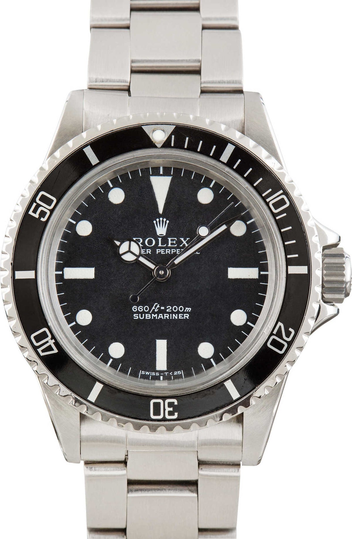 Vintage Rolex Submariner 5513 Feet First Black Dial