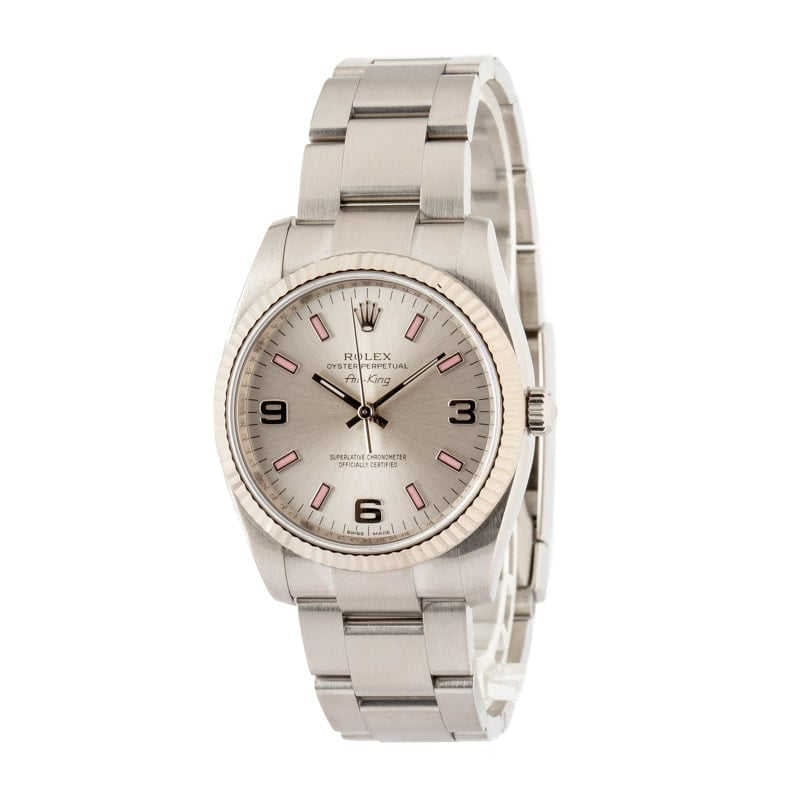 Rolex Air-King 114234 Silver Arabic Dial
