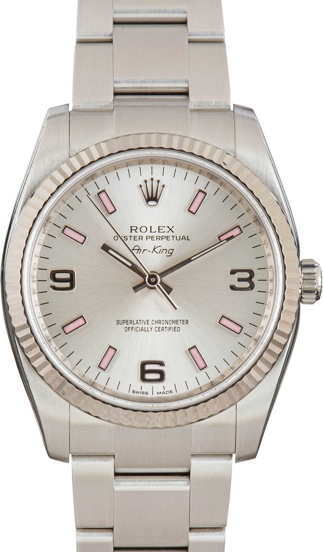 Rolex Air-King 114234 Silver Arabic Dial