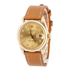 Rolex Date 1503 Champagne Diamond Dial
