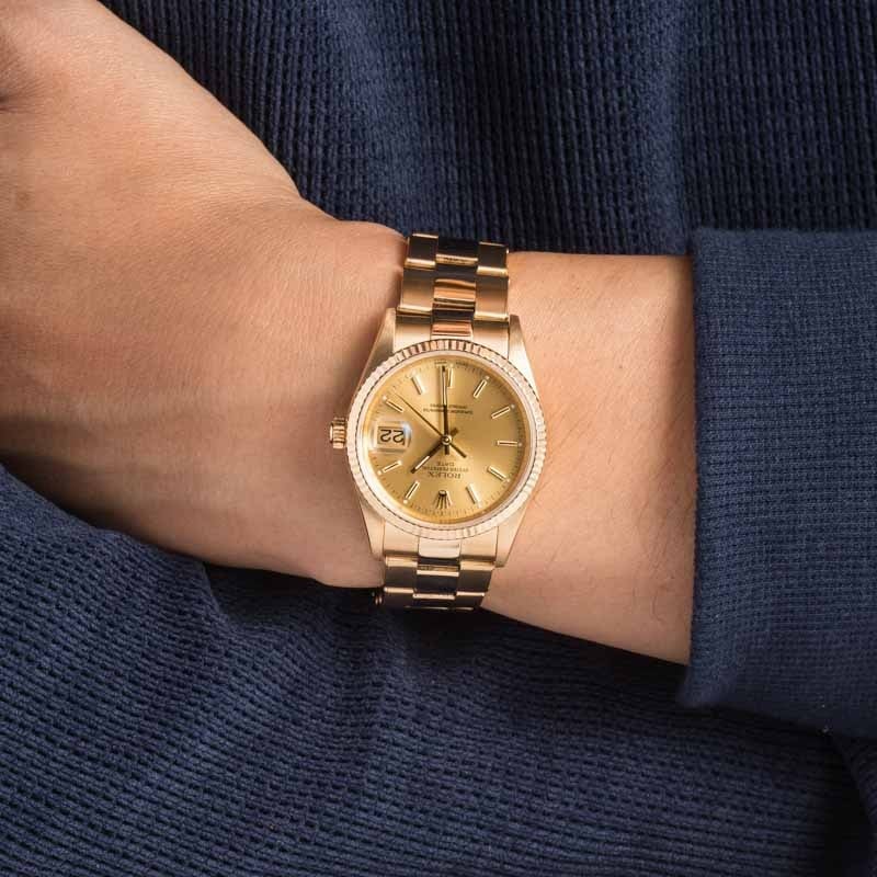 Rolex Date Ref 15238 Champagne Dial
