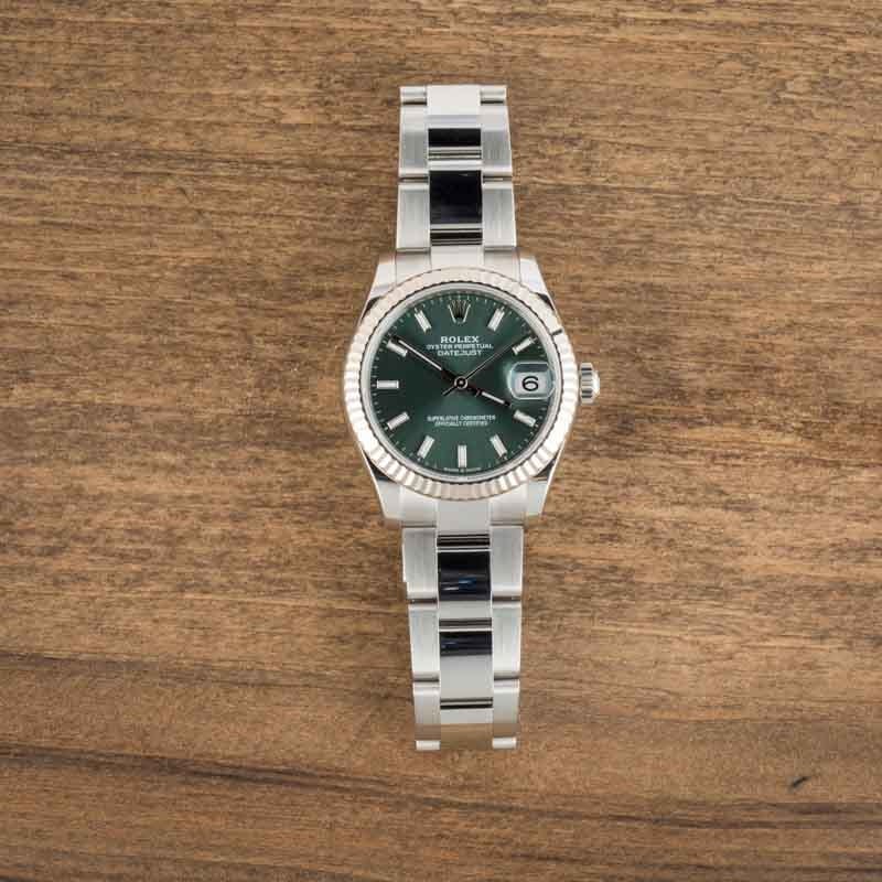 Ladies Rolex Datejust Ref 278274 Mint Green Dial