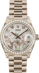 Rolex Datejust 31 Ref 278289 Diamond Paved Butterfly Dial