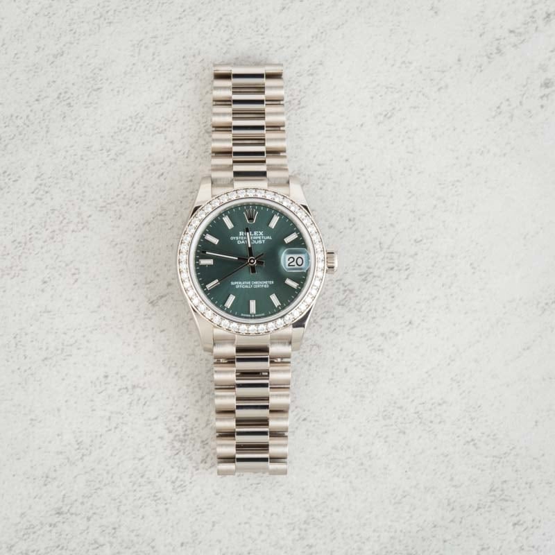 Rolex Datejust 31 Ref 278289RBR Mint Green Dial