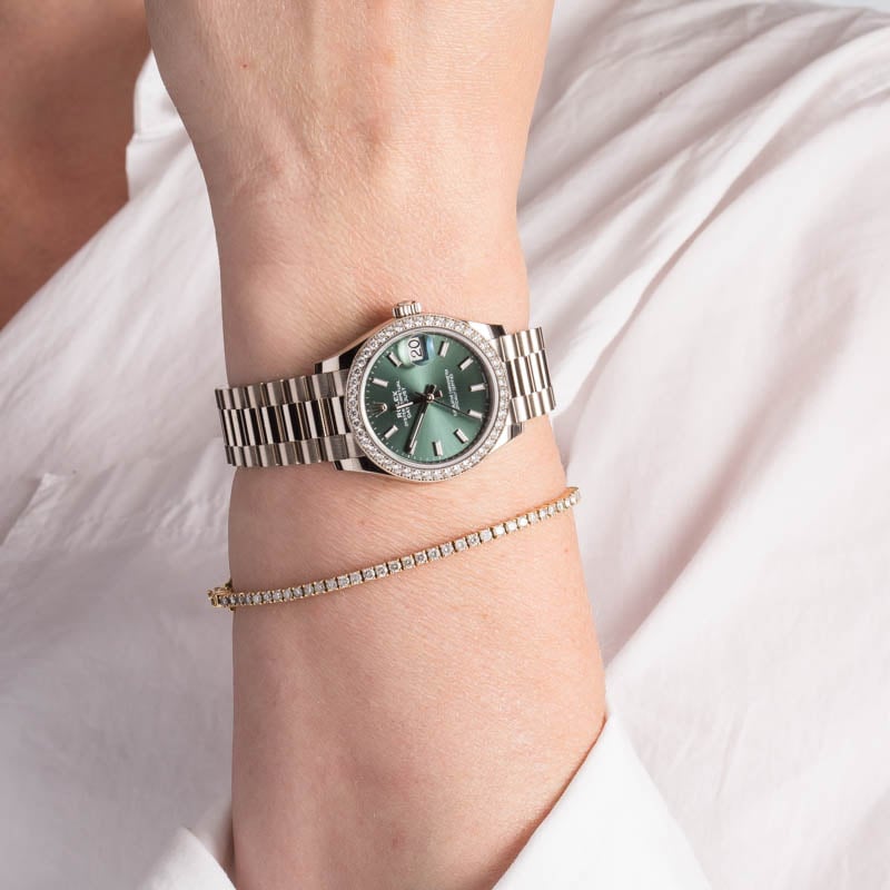 Rolex Datejust 31 Ref 278289RBR Mint Green Dial