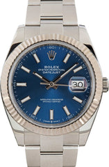 Rolex Datejust 41 Ref 126334 Blue Chromalight Dial