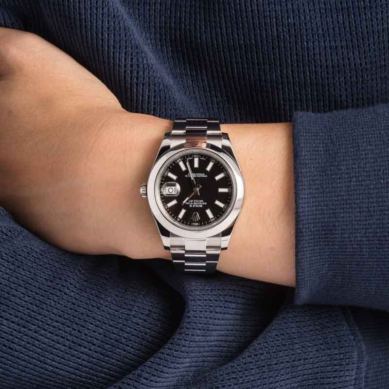 Pre-Owned Rolex Datejust II 116300 Black Dial