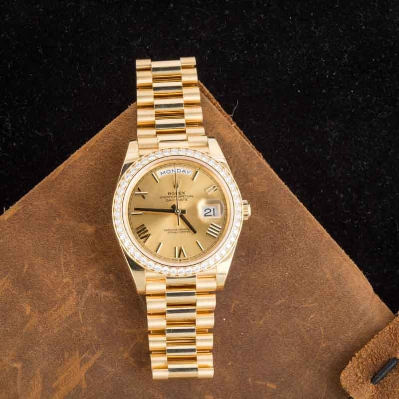 Rolex Day-Date 40 Ref 228348 Champagne Roman Dial