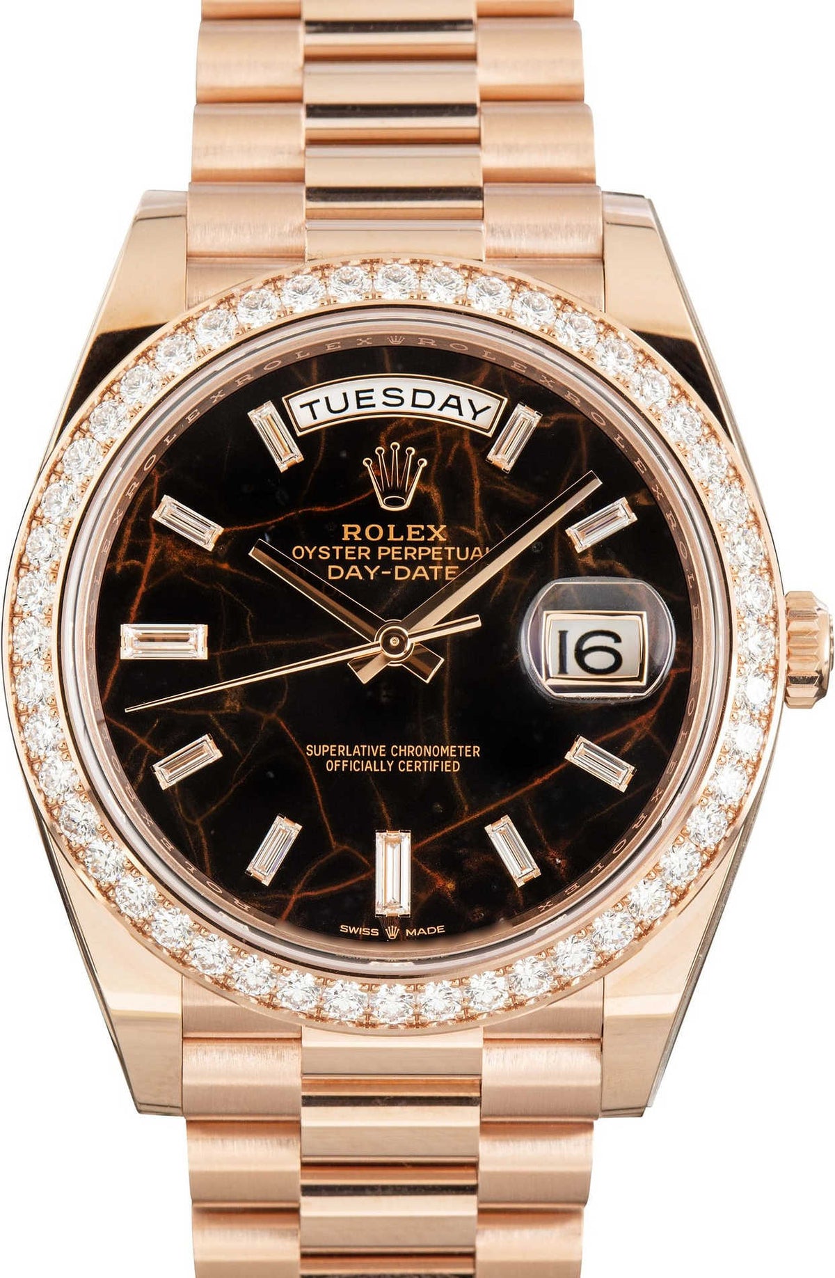 Rolex Day-Date 40 Ref 228345 Eisenkiesel Diamond Dial
