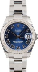 Rolex Datejust 178274 Blue Roman Dial