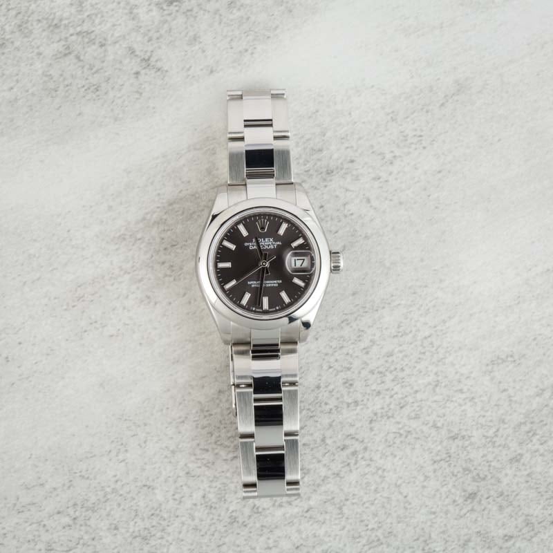 Ladies Rolex Datejust Ref 279160 Dark Grey Dial