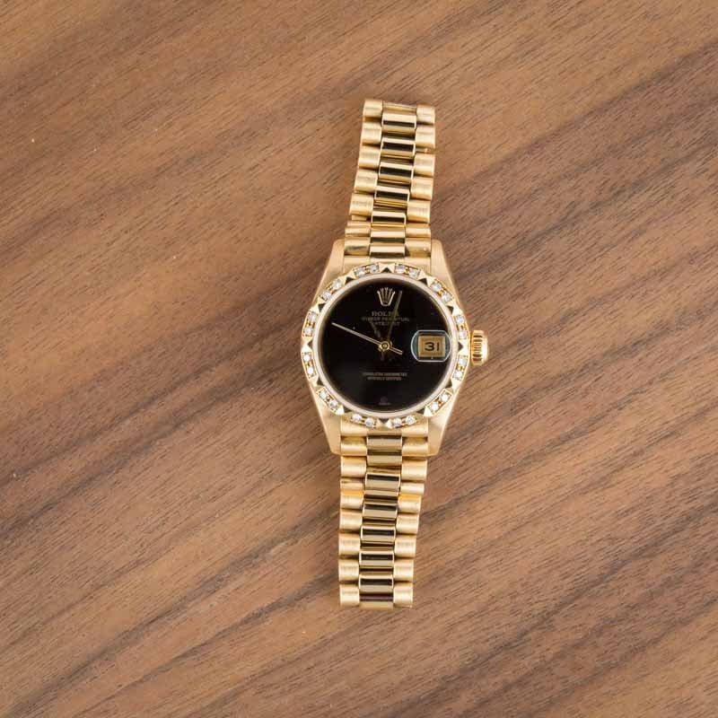Rolex Lady Datejust 69258 18k Yellow Gold