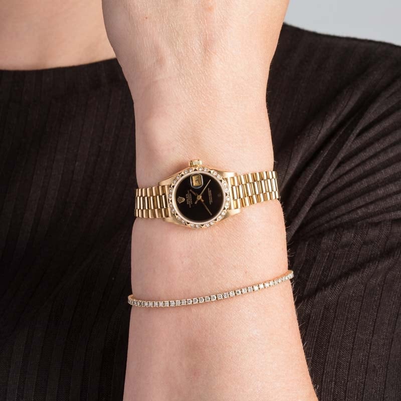 Rolex Lady Datejust 69258 18k Yellow Gold