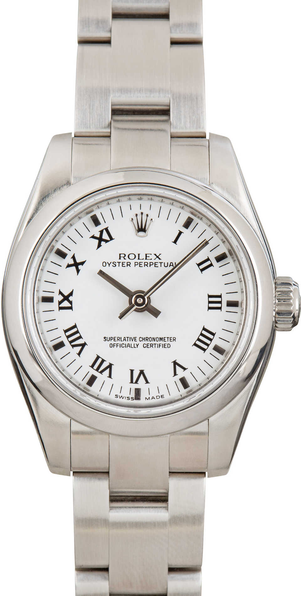 Ladies Rolex Oyster Perpetual 176200 White Roman Dial