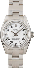 Ladies Rolex Oyster Perpetual 176200 White Roman Dial