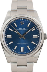 Rolex Oyster Perpetual 41 Ref 124300 Blue Dial