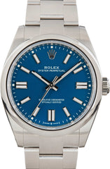 Rolex Oyster Perpetual 41 Ref 134300 Med Blue Dial