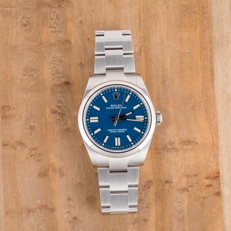 Rolex Oyster Perpetual 41 Ref 134300 Med Blue Dial