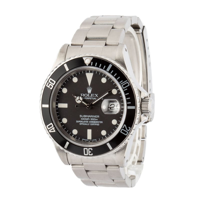 Used Rolex Submariner 16800 Stainless Steel Oyster