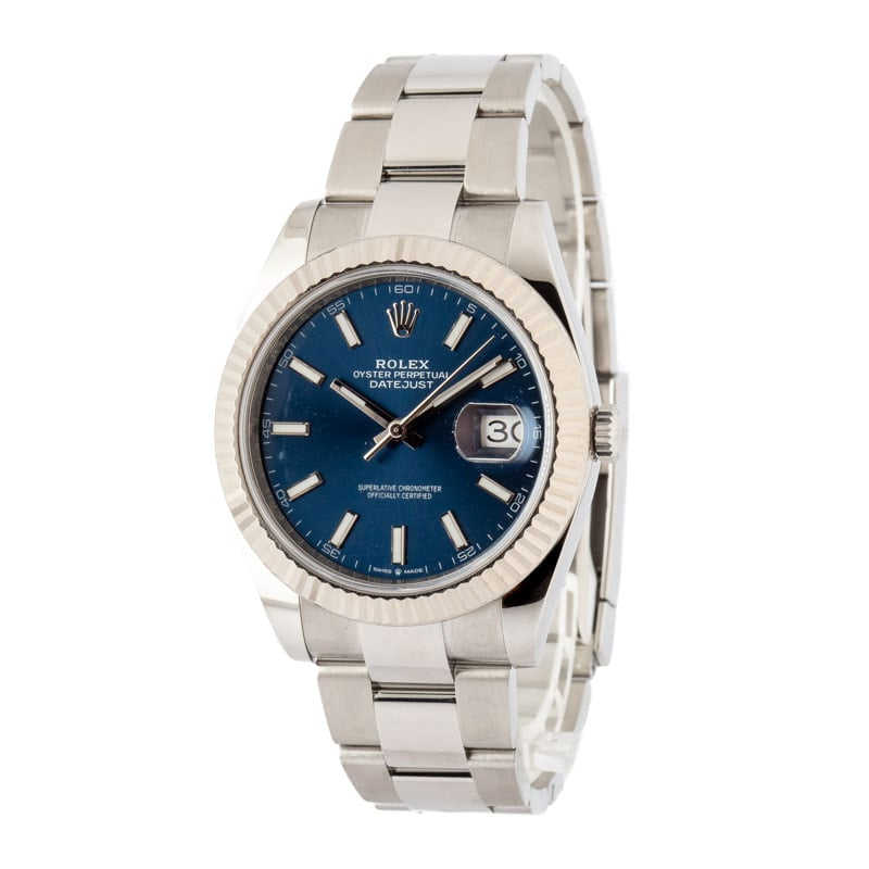 Rolex Datejust 41 Ref 126334 Blue Chromalight Dial