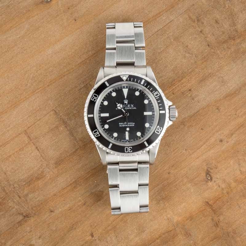 Vintage Rolex Submariner 5513 Feet First Black Dial