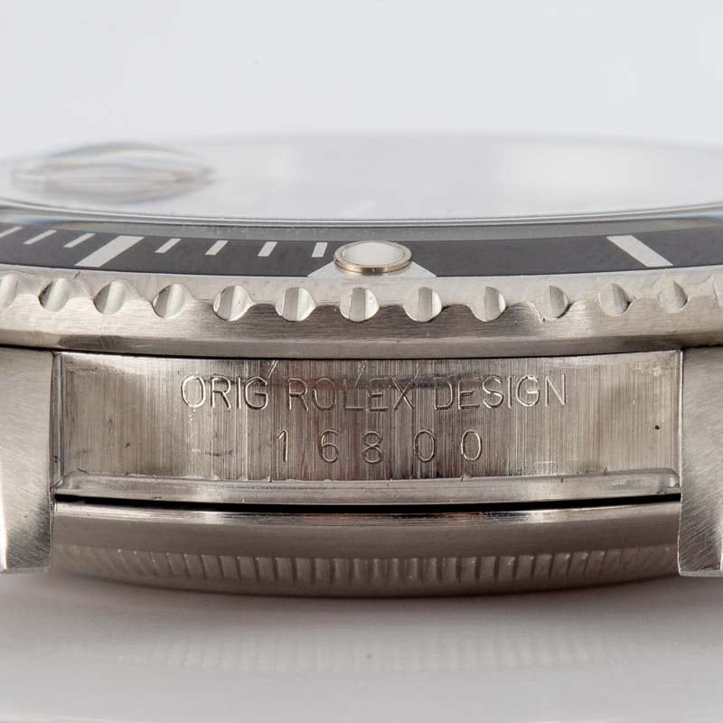 Vintage Rolex Submariner Ref 16800 Stainless Steel Black Dial